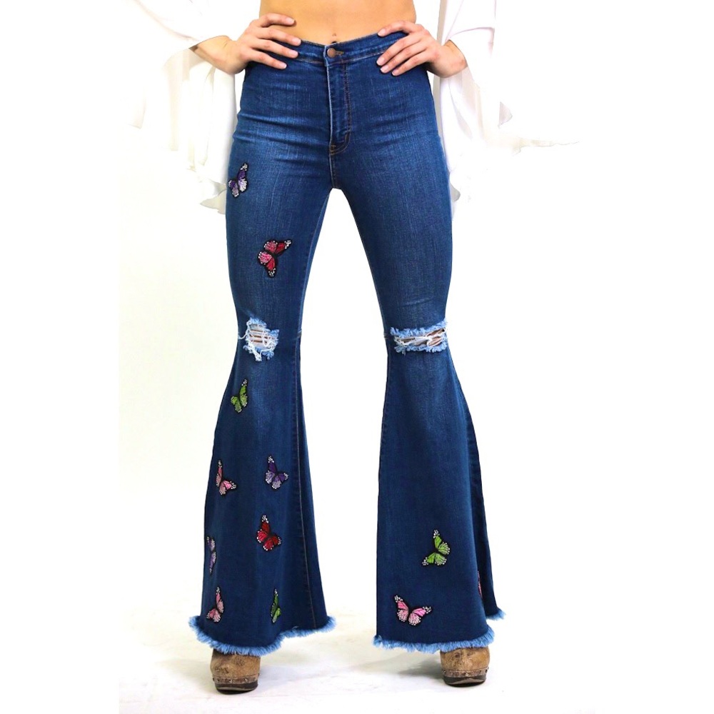 Butterfly 🦋 embellished Bellbottoms Jeans